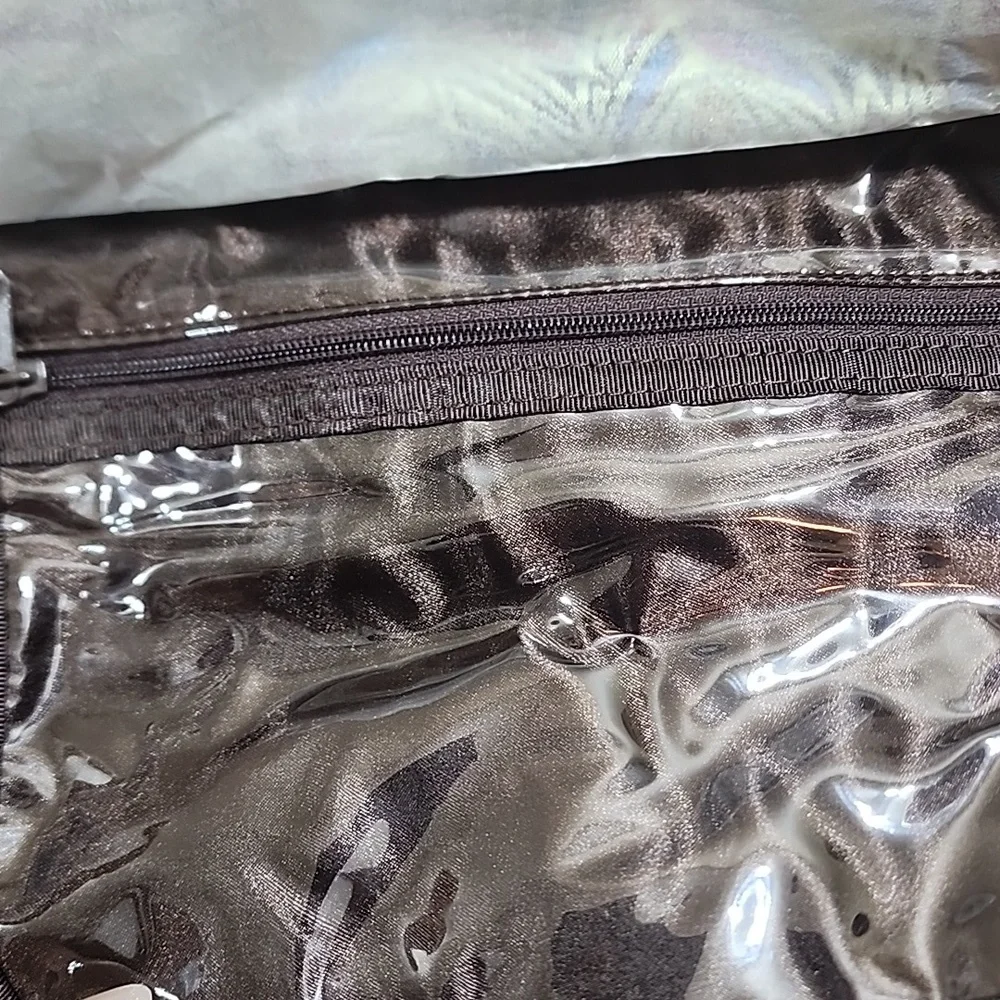 NWT Stephanie Johnson Faux Fur And Rhinestone Make Up Or Jewelry Zippered Bag